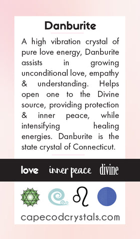 Danburite Meaning Card by Cape Cod Crystals in 2018