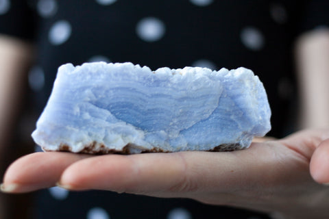 A large blue Lace Agate Specimen from Cape Cod Crystals