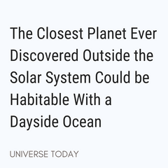 The Closest Planet Ever Discovered Outside the Solar System Could be Habitable With a Dayside Ocean